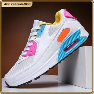 ASHION Premium Unisex Sneakers With Breathable Mesh PU Cushion Sole Anti-Slip Design